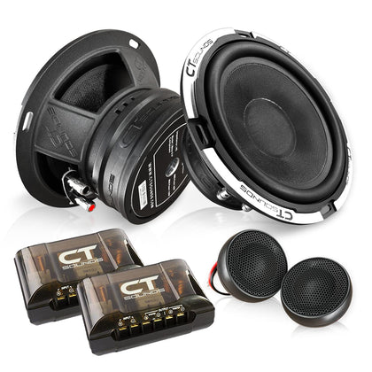 CT Sounds Meso 6.5-inch midrange woofers delivering tight, controlled bass.