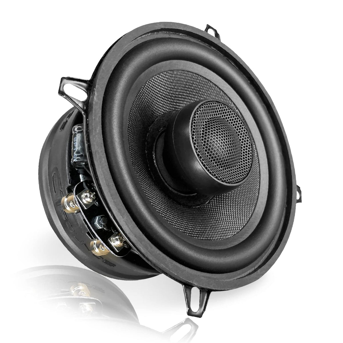 CT Sounds Meso coaxial detail shows integrated silk-dome tweeter for smooth highs.
