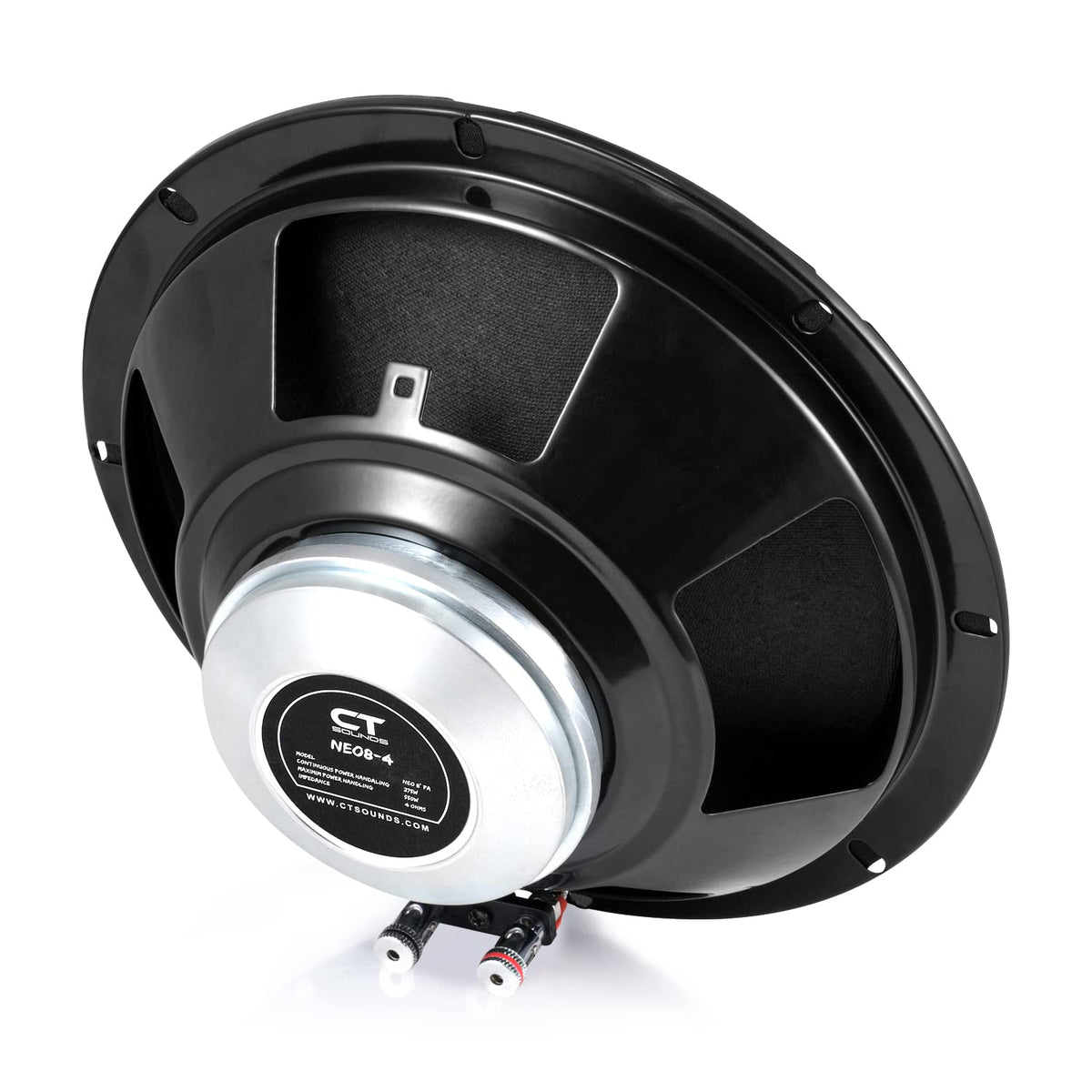 CT Sounds NEO8-4 CCAW voice coil detail indicates efficient high-frequency response