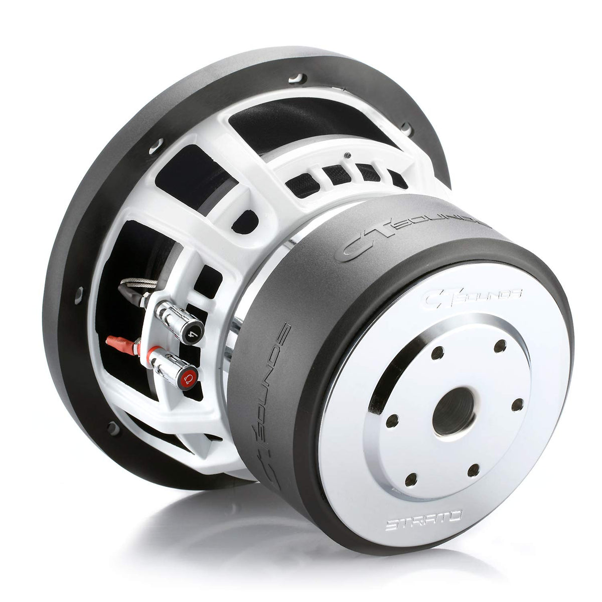 CT Sounds Strato-8-D4 voice coil closeup featuring the 2.4-inch four-layer CCAW design