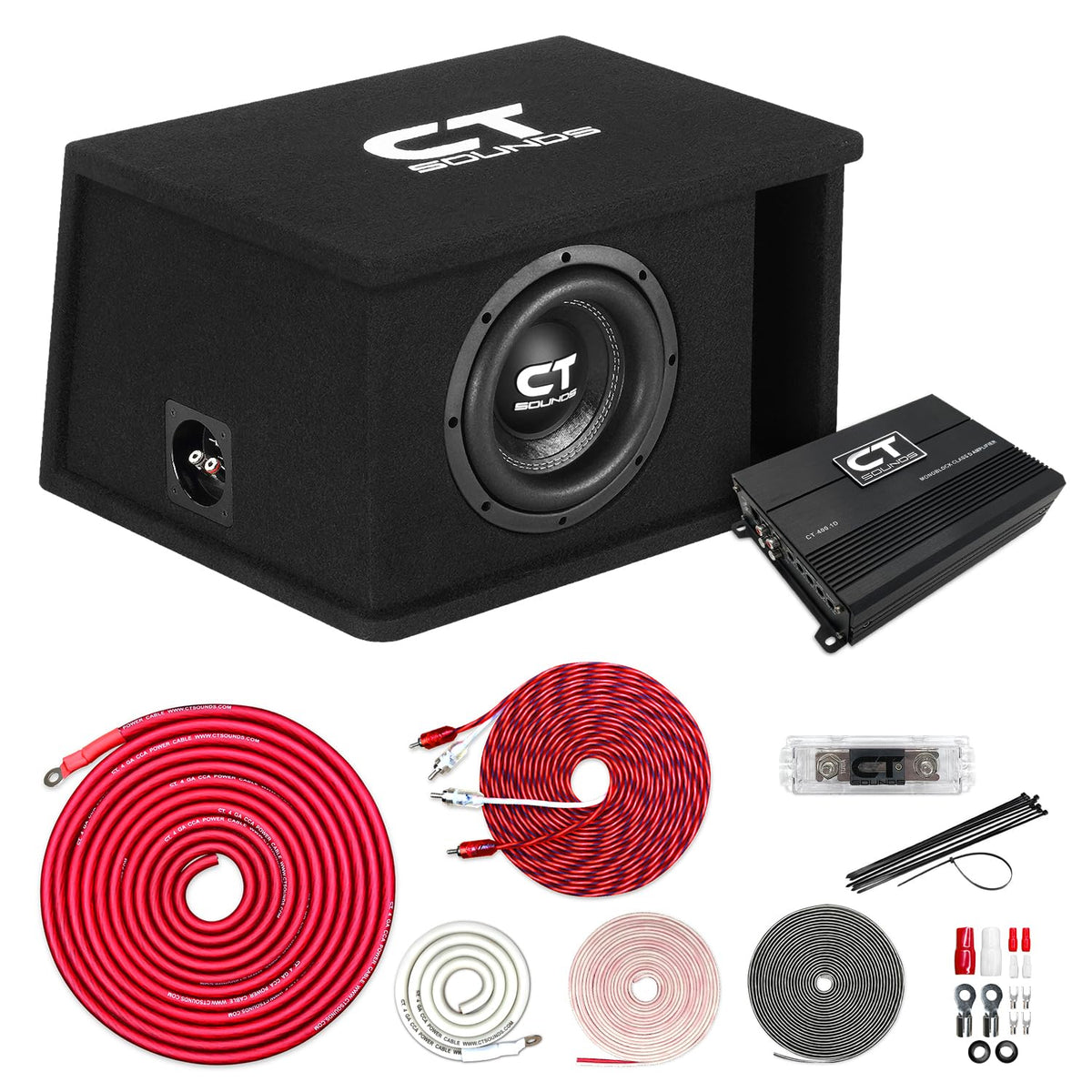 CT Sounds Tropo 1x8D2 loaded subwoofer enclosure with air-tight seal for precise bass