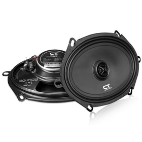 CT Sounds Tropo 5x7 front view coaxial speaker pair enhances car audio clarity