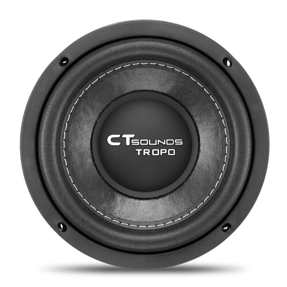 CT Sounds close-up of carbon fiber reinforced cone offering controlled low-frequency clarity