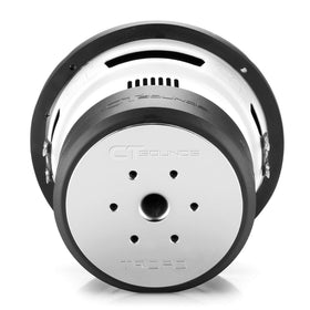 CT Sounds subwoofer installed in car trunk to show compact size and impactful bass