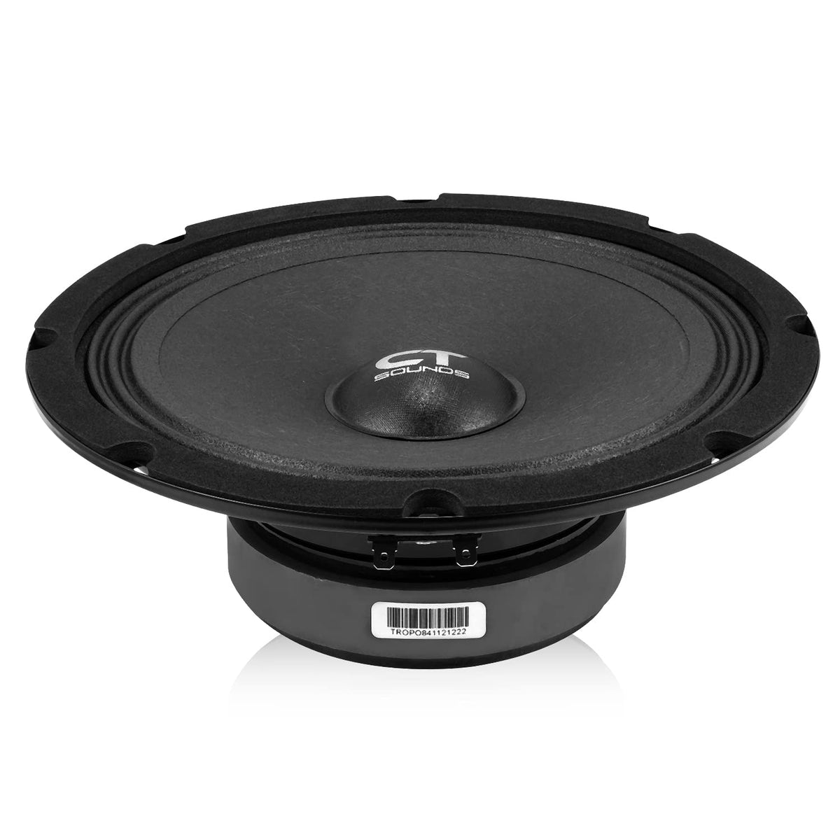 CT Sounds TROPO8-4 installed in car door demonstrating OEM fit, clean integration benefit