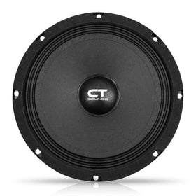 CT Sounds TROPO8-4 side view highlighting shallow mount, easy OEM fitment benefit