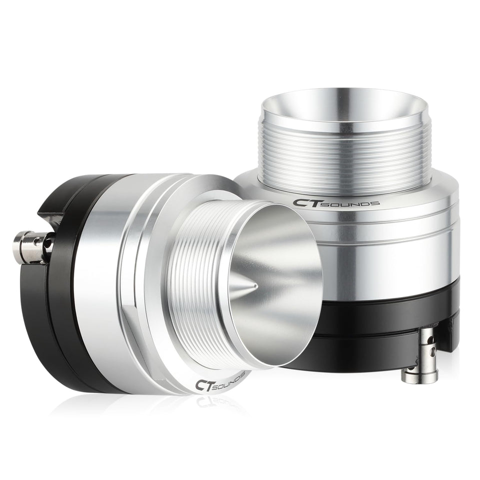 CT Sounds TX-175A tweeter pair close-up showing compact neodymium design for crisp highs