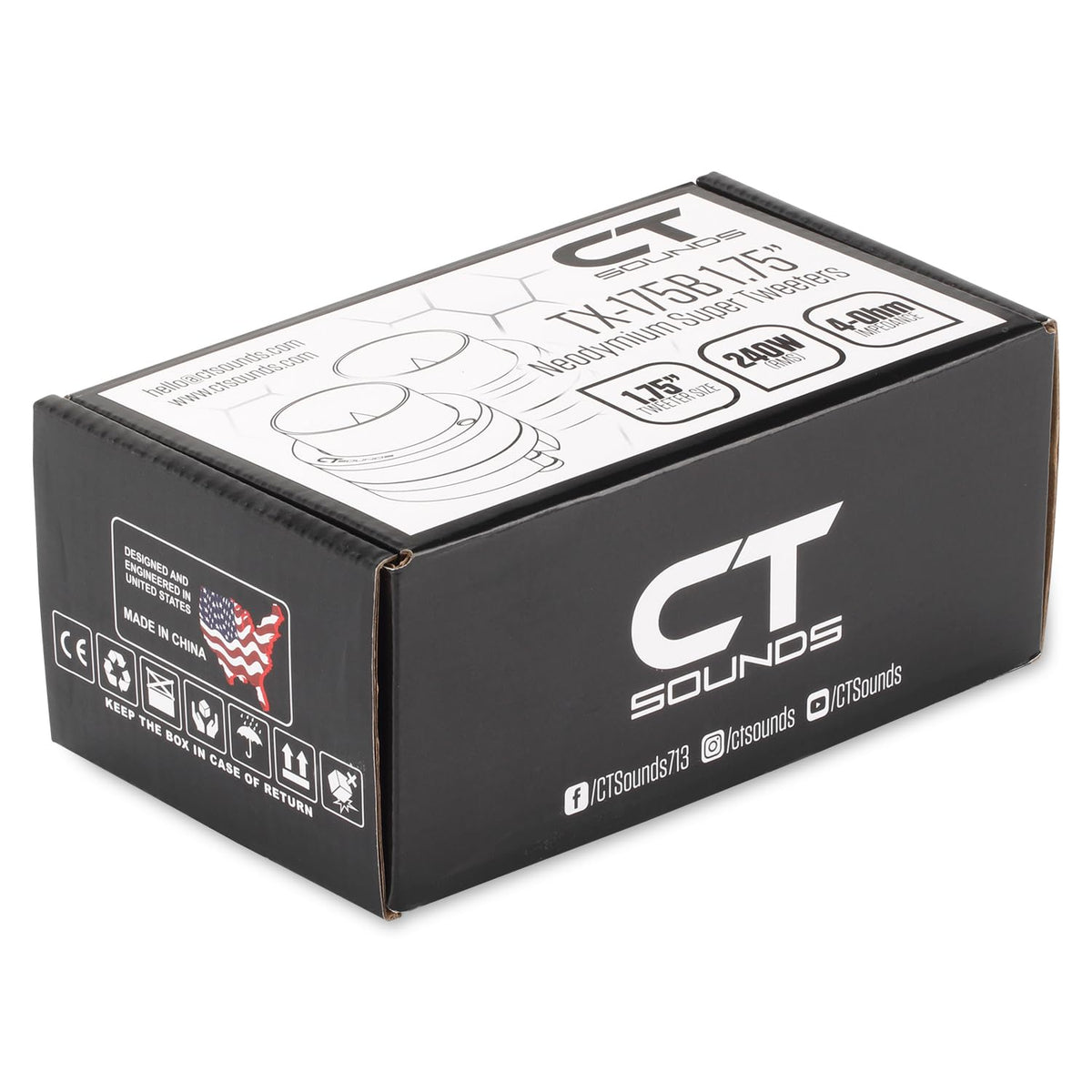 CT Sounds TX-175B installation-ready 5 kHz high-pass recommendation