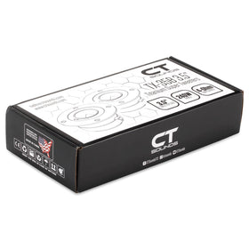 CT Sounds next to ruler showing 3.5-inch scale for accurate fit measurements