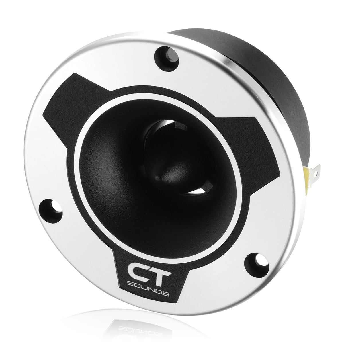 CT Sounds TX-35C close-up of titanium dome revealing rigid surface for detailed highs