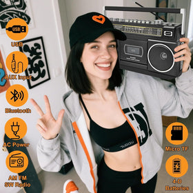 CTDZLED boombox radio am-fm-sw for diverse broadcasts on the go.