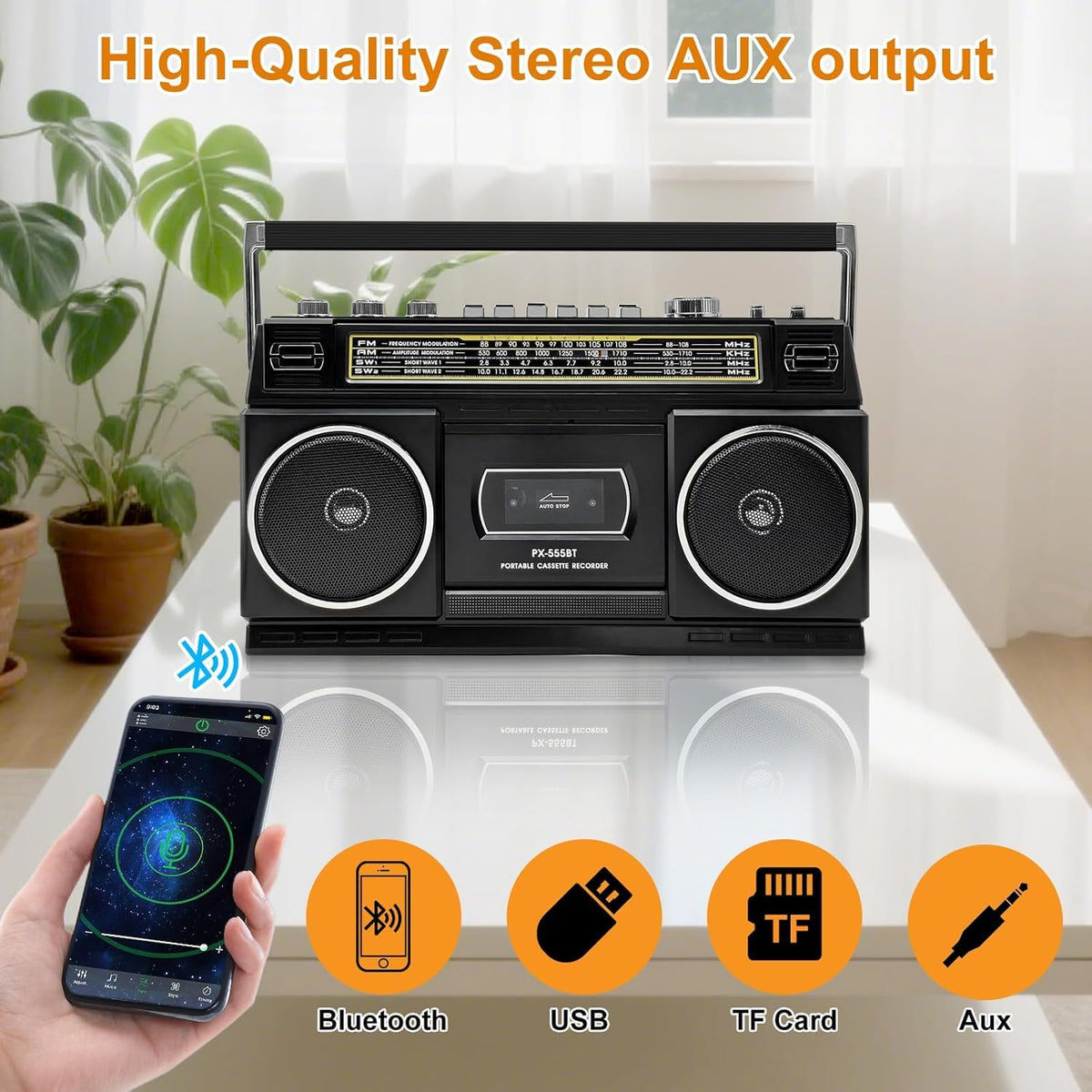 CTDZLED four-power-modes enable portable playback with various power options.