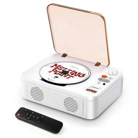 CTDZLED front view showing compact player and built-in speakers, easy portability
