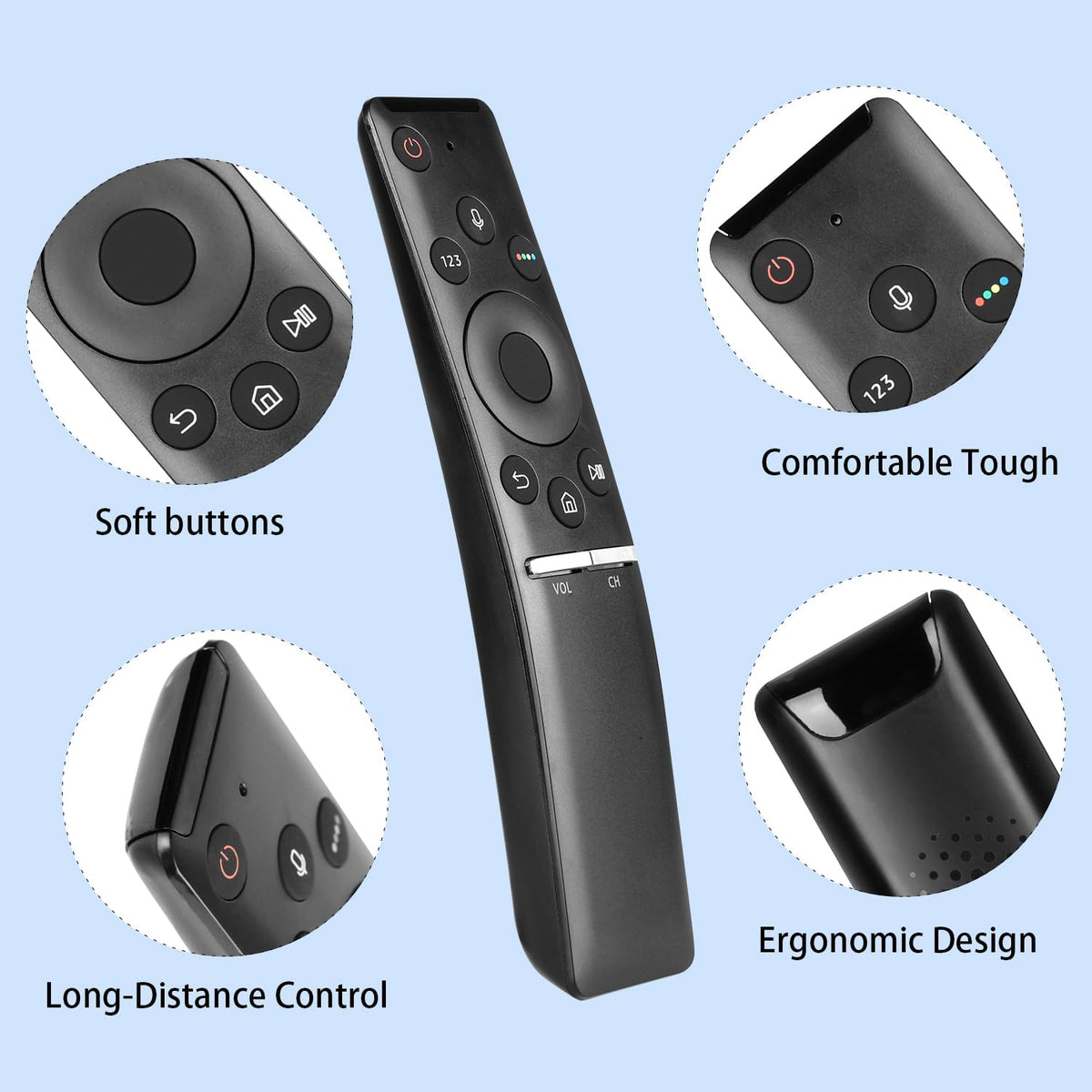 CTRLBETTER rear view with battery compartment open showing easy battery replacement benefit