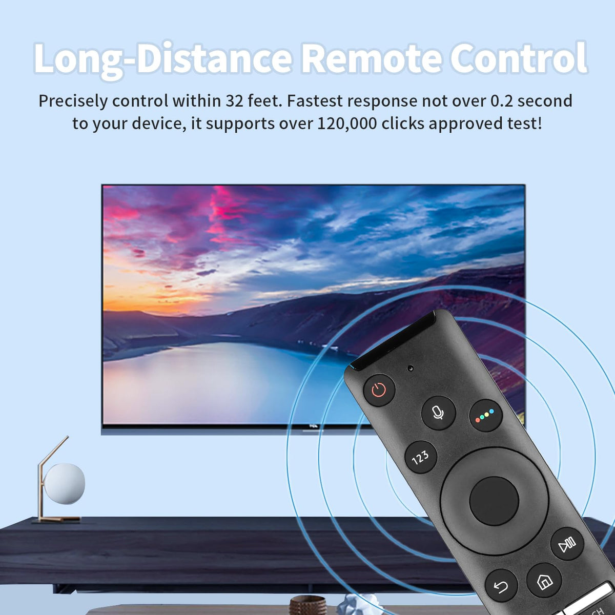 CTRLBETTER remote held in hand to show scale and ergonomic comfort benefit
