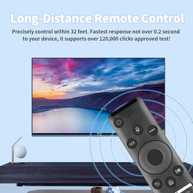 CTRLBETTER remote held in hand to show scale and ergonomic comfort benefit