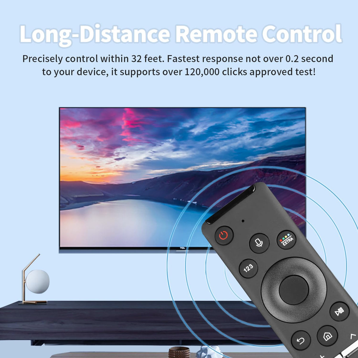 CTRLBETTER remote held in hand, demonstrating ergonomic comfortable grip