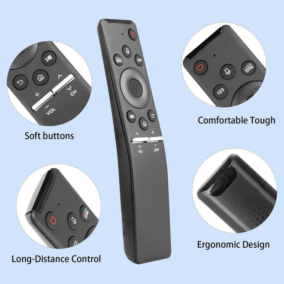 CTRLBETTER close-up of voice button, enabling hands-free TV commands