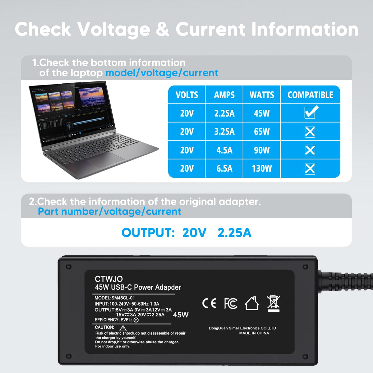 CTWJO charger tucked in backpack for travel-ready portability and convenience
