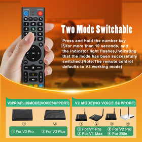 Cuaryub V3 Pro remote buttons close-up highlights programmable keys.