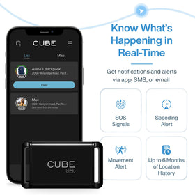 Cube GPS Tracker geofence: set zones and receive real-time boundary alerts.