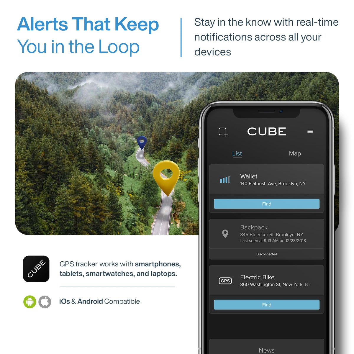 Cube GPS Tracker waterproof IP67: reliable tracking in rain, splashes, and boat trips.