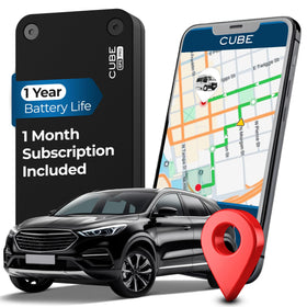 Cube Pro GPS tracker displaying real-time location and route on app