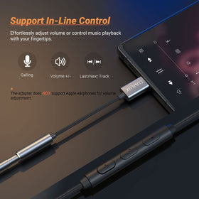 Cubilux adapter next to a coin to show compact size and easy portability benefit
