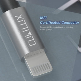 Cubilux compatible with iPhone and iPad with Lightning jack for versatile use