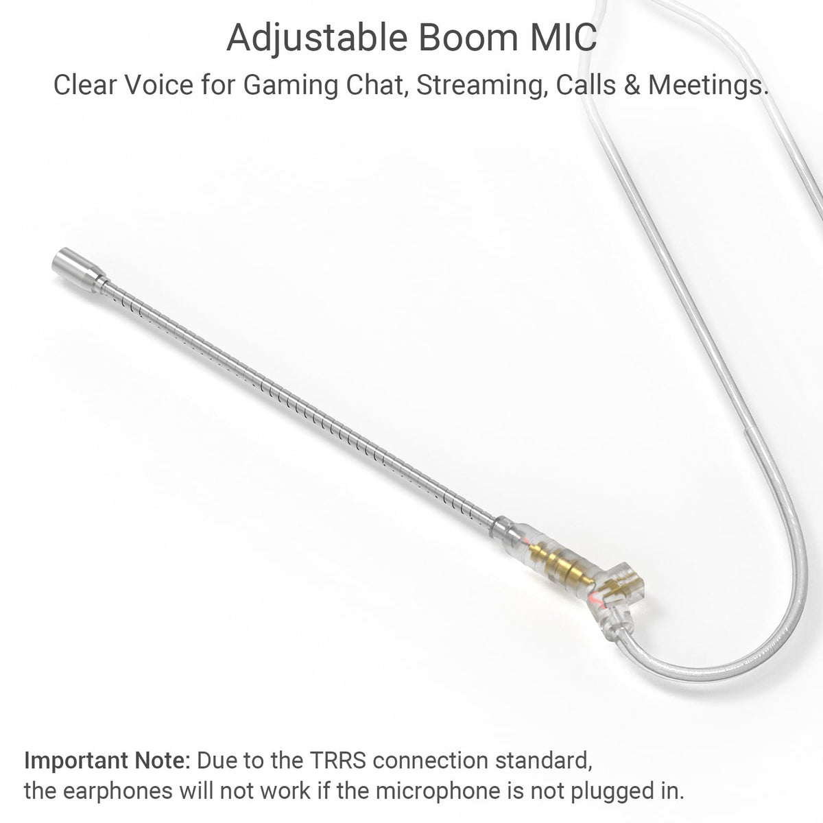 Cubilux gooseneck boom microphone offers adjustable positioning for natural voice