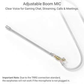 Cubilux gooseneck boom microphone offers adjustable positioning for natural voice