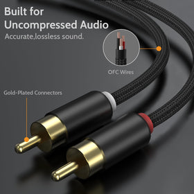 Cubilux RCA to USB Line-In Cable analog-to-digital path preserves signal