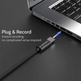 Cubilux RCA to USB Line-In Cable nylon braided cord resists wear