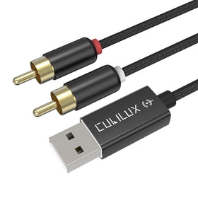 Cubilux RCA to USB Line-In Cable setup enables easy laptop recording