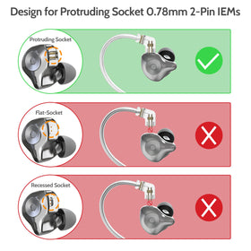 Cubilux silicone ear hooks provide secure, long-wearing comfort
