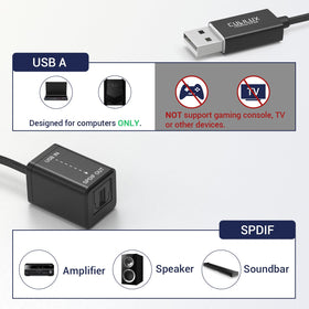 cubilux TOSLINK port with LED indicator showing clear optical output confirmation