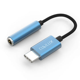 Cubilux USB-C Headphone Adapter front view for everyday listening.
