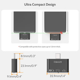 Cubilux wide compatibility with USB-C devices like iPhone and Galaxy.