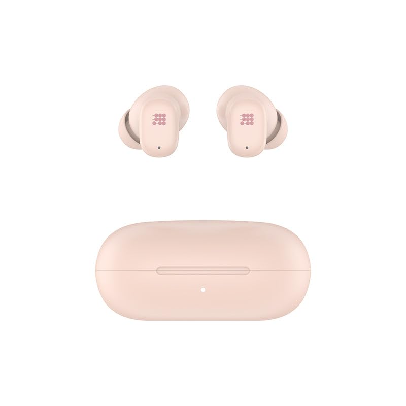 Cubitt Power Buds charging case open with earbuds inside, Cubitt indicating easy recharges on the go