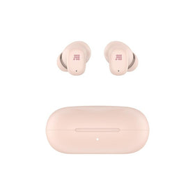 Cubitt Power Buds charging case open with earbuds inside, Cubitt indicating easy recharges on the go