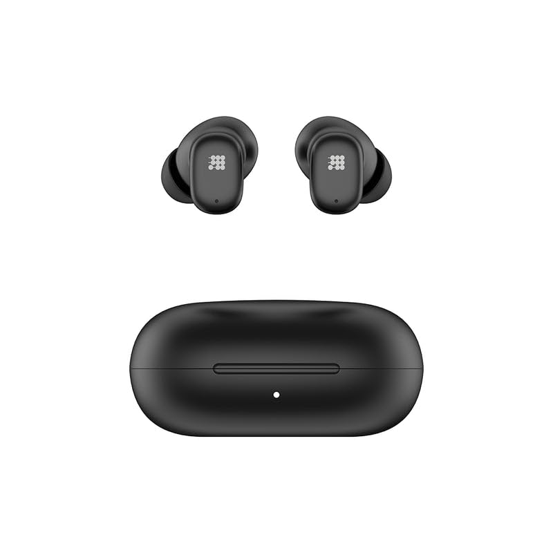 Cubitt Power Buds charging case open with earbuds seated, highlighting 500mAh case benefit