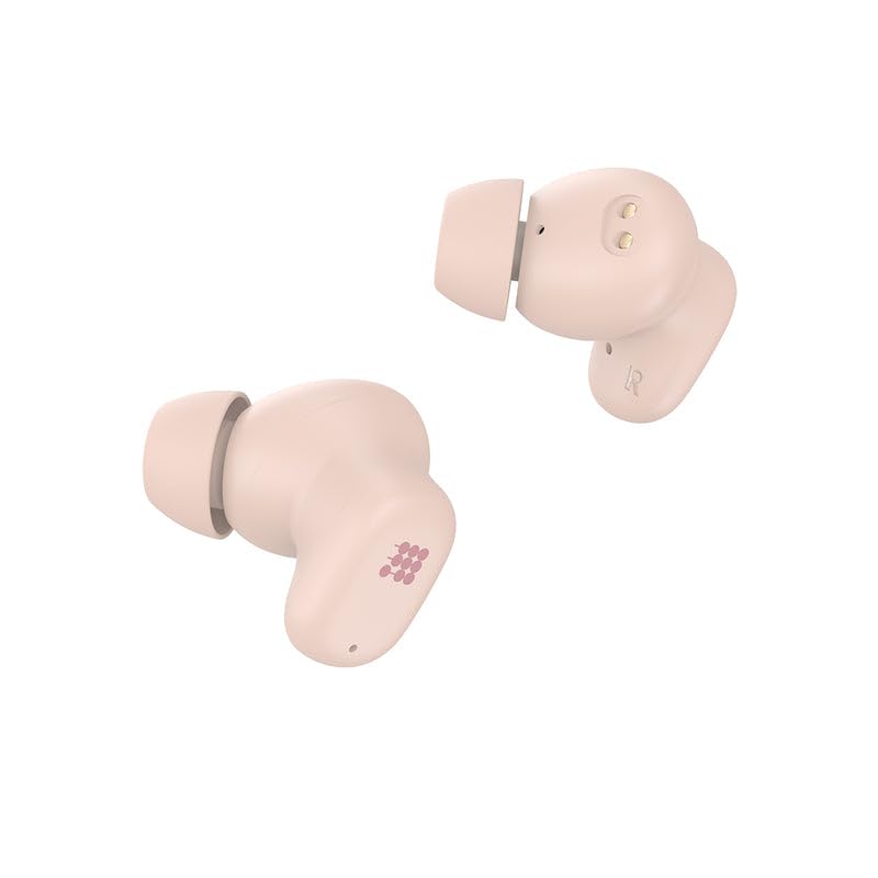 Close-up of Cubitt Power Buds earbud detail showing touch control surface for effortless playback