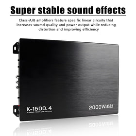 CUCNEXT car power amp top casing highlights rugged metal build for durability.