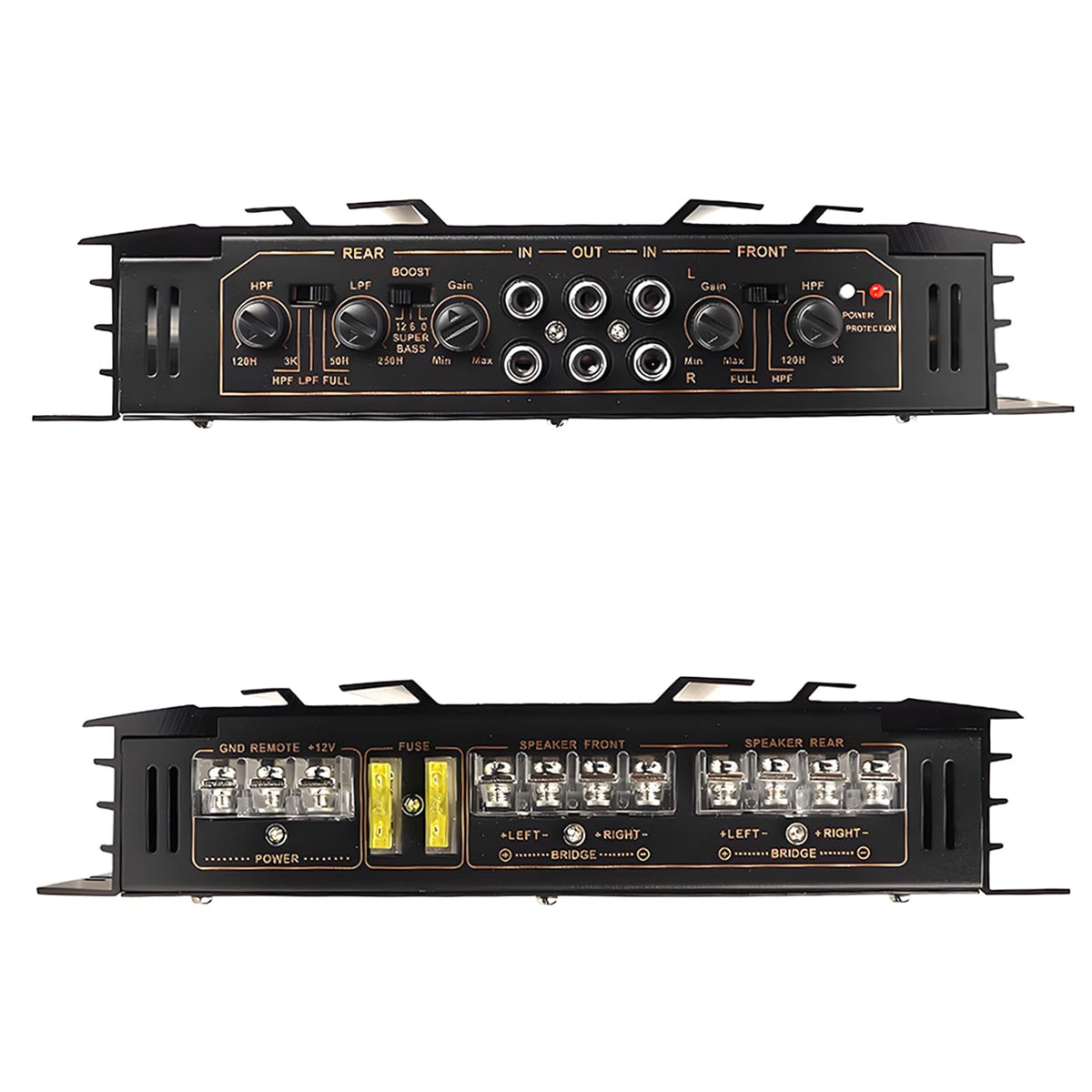 CUCNEXT car power amplifier 4-channel back panel connectors enable quick system upgrades