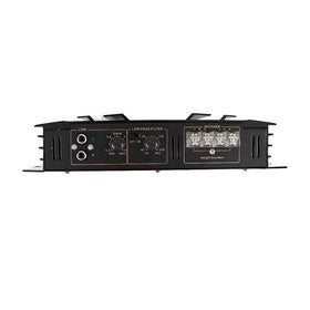 CUCNEXT amplifier installed under car seat demonstrating space-saving benefit