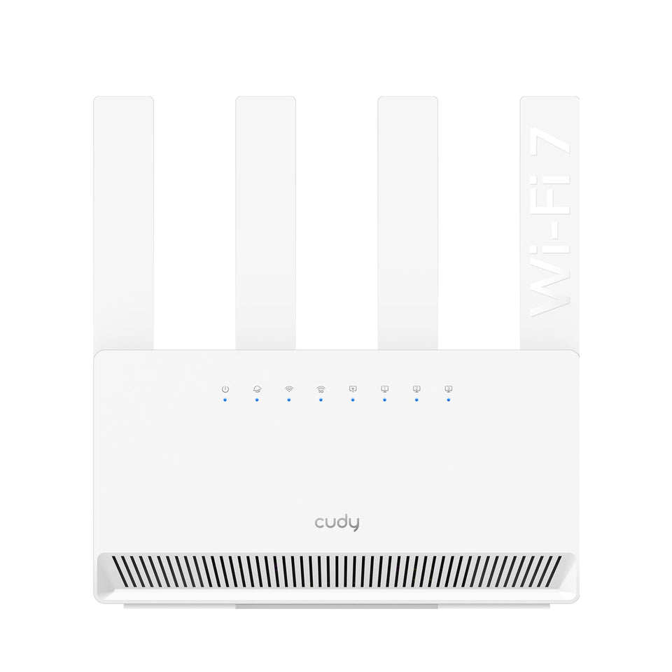 Cudy WR3600E front view showing compact router design for a clean home setup.