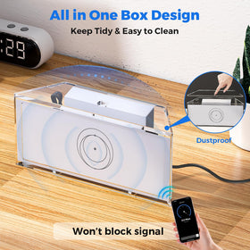 CUHIOY on tabletop beside laptop showing convenient access and clean workstation