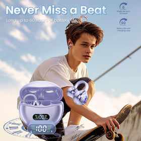 CuiSuto clip-on earbuds with lightweight fit for all-day comfort.