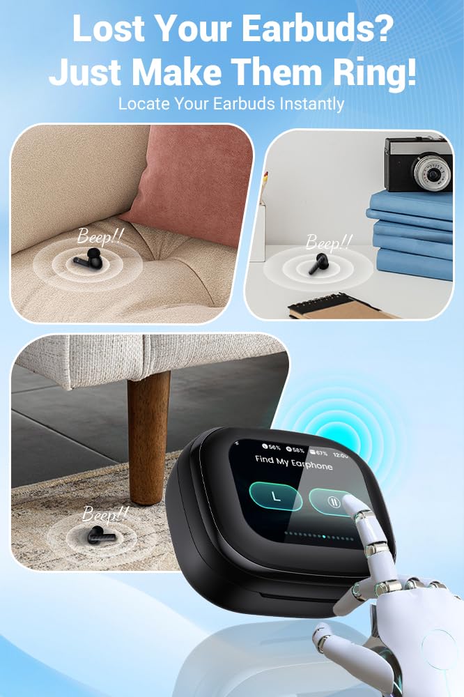 CuiSuto touchscreen charging case enabling hands-free music and calls