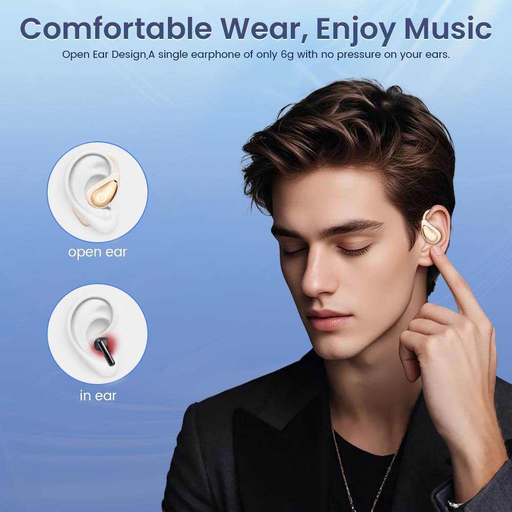 CuiSuto open ear buds 14.2mm driver delivers rich sound